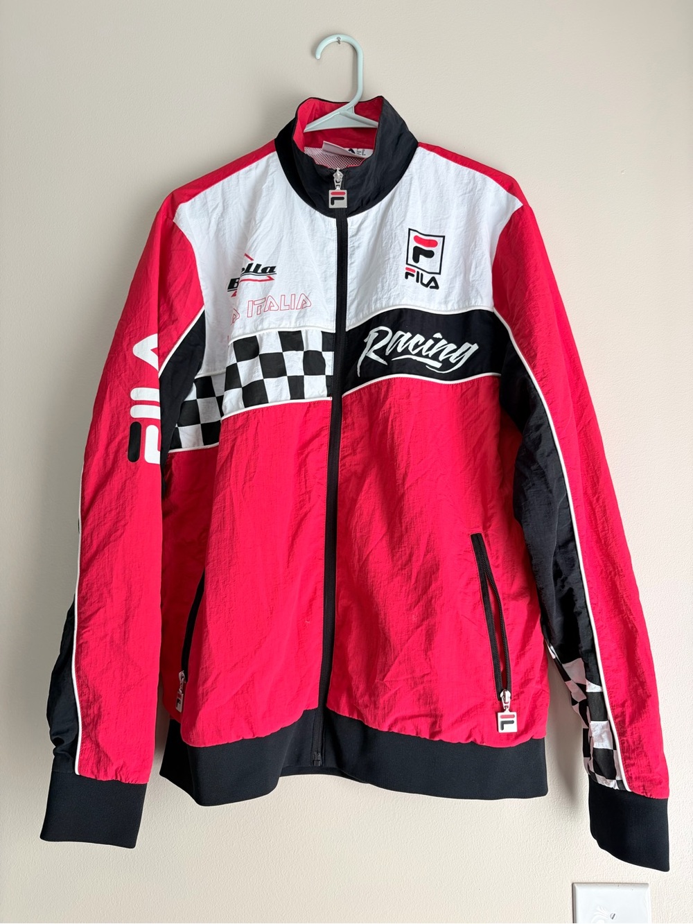 Vintage FILA Red Racing Windbreaker Jacket